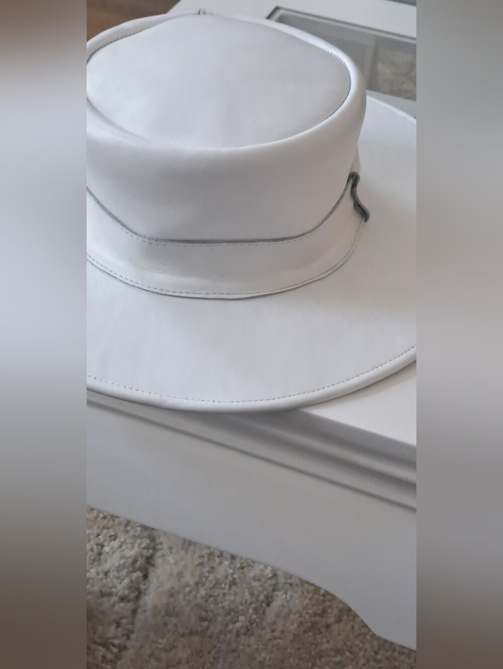 White Women's Wide-Brim Hat